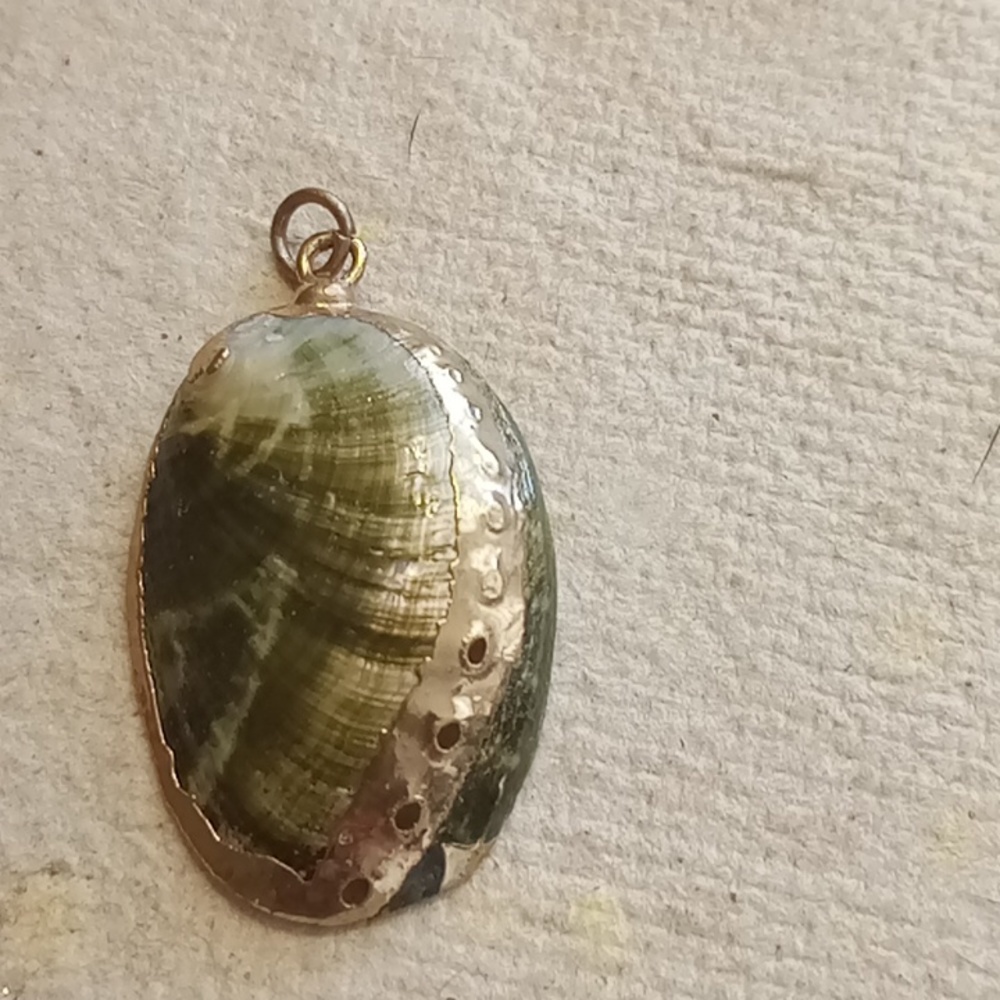 Shell Pendent Dipped In Gold - image 2